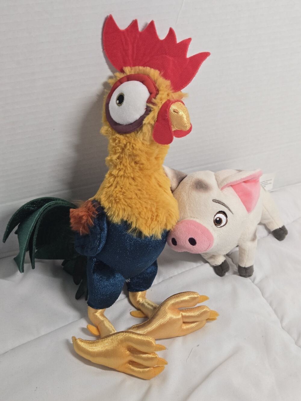 2-Disney Store Moana Heihei Rooster Chicken Pua The Pig Plush Stuffed Animal Toy
